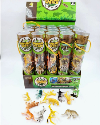 Игрушка Набор Животные Африки 12 шт в тубе  23-182