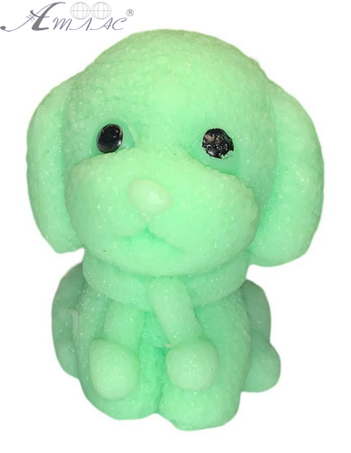 Іграшка Силіконова собака Кольорова зелена 6см  17727