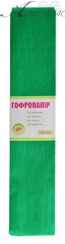 Бумага гофриованная 1 Вересня металлизированная зеленая 20 % 50 г (50 х 200 см) 703005
