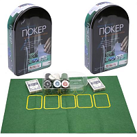 Іграшка Покер Набір у металічному пеналі, 120 фішок 341-004