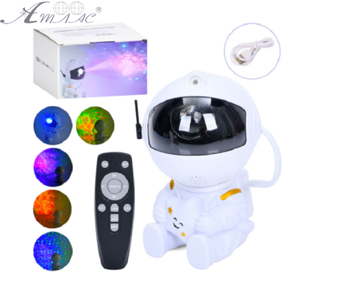 Нічник-проектор Космонавт лазер 12 см з пультом 13842