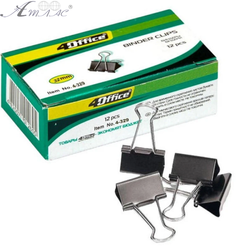 Біндер 32 мм шириною чорний Ціна за пачку 12шт!  4-329