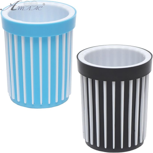 Склянка для ручок подвійний круглий 8*10см пластик  07588 фото 2