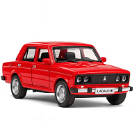 Модель DieCast Replica ВАЗ 2106 Червона світло, звук, метал, інерційна 14см  611A, 16445