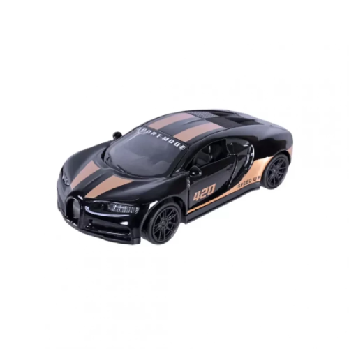 Машинка Автопром Bugatti Chiron 10см Черная металл  00798