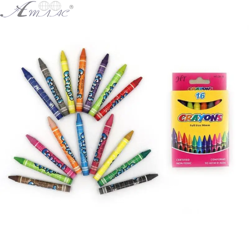 Крейда воскова Crayons 16 кольорів 9 х 80 мм 8496-16E