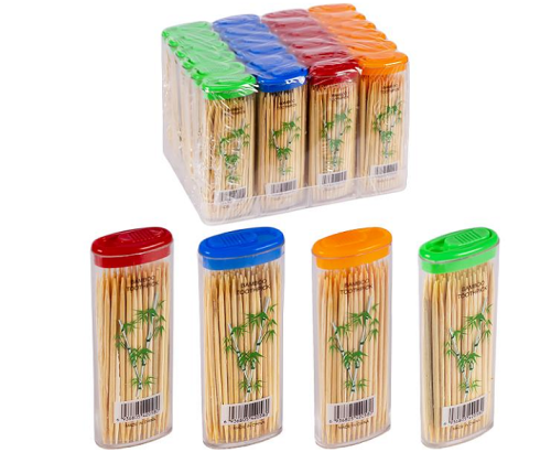 Зубочистки бамбуковые Зажигалка 63мм, 70шт  X1-40