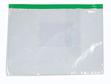 Папка на молнии А5 Datum прозрачная с карманом  D1914