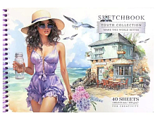 Блокнот Скетчбук Bourgeois А5  Спираль 40 листов  9655