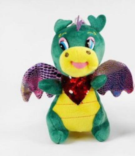 Игрушка Мягкая Дракончик  Зеленый  20см  14235