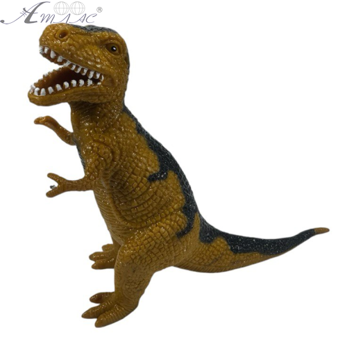 Іграшка силіконова антистрес, Динозавр коричневий із чорною смугою 15см  13788