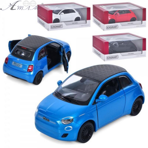 Машинка Kinsmart Fiat 500е інерційна метал  KT5440W