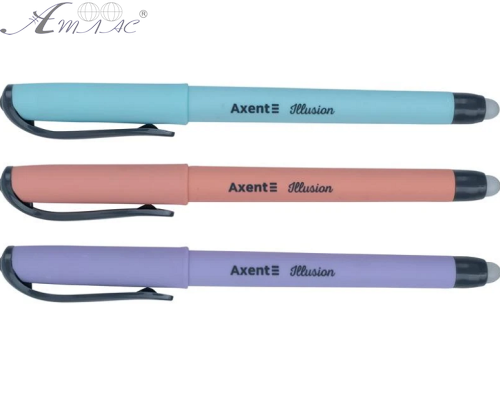Ручка шариковая, пишет-страет, Axent Illusion синяя  AG1094-02А