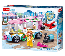 Конструктор Sluban Новогодний автобус-станция 143 детали  M38-B0889D