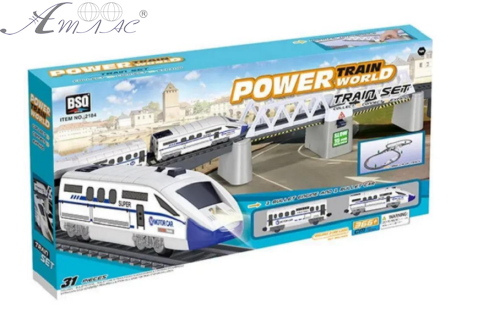 Игрушка Железная дорога Power TRAIN World свет, звук  2184