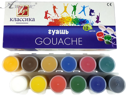 Гуашь набор Луч "Классика" 12цветов 20мл (блок-тара)  21С1376-08 фото 3