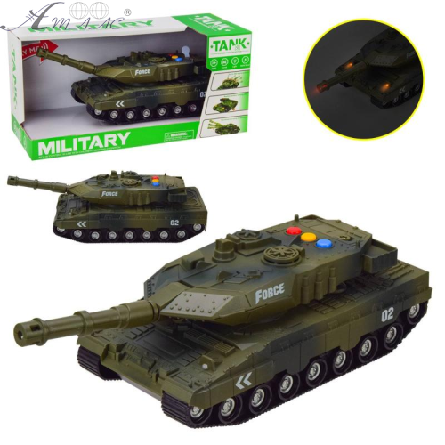 Ігрушка Танк інерційний світло звук 30см в коробці  WH1225B-1