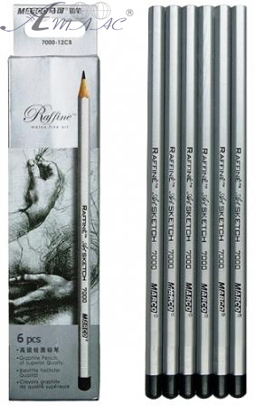 Карандаши графитовые набор Marсо 6 шт 2Н - 3В шестигранные Raffine 7000DM 6CB Карандаши графитовые набор Marсо 6 шт 2Н - 3В шестигранные Raffine 7000DM 6CB