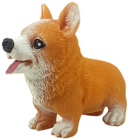 Игрушка силиконовая антистресс, собака корги маленькая рыжая 6 см 03333