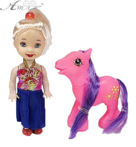 Игрушка Кукла с пони 10 см в кульке 07292 Игрушка Кукла с пони 10 см в кульке 07292