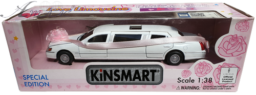 Машинка Kinsmart Lincoln Limousine 17,5 см, весільна біла  KT7001WW фото 2