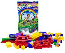 Іграшка Пластикова Конструктор Майстер-4К залізна дорога 150 деталей 5211