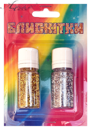 Блискітки (Гліттер) Набір № 20 - 7 гр ( 2 шт ) - Золото + Срібло AS-2220, А-990 Блискітки (Гліттер) Набір № 20 - 7 гр ( 2 шт ) - Золото + Срібло AS-2220, А-990