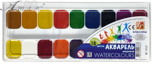 Акварель набор Луч "Классика" 18 цветов 19С1292-08 Акварель набор Луч "Классика" 18 цветов 19С1292-08