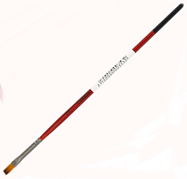 Пензлик синтетичний плоский Conda Favorite № 2, коричнево-чорна ручка 19,5 см А10168