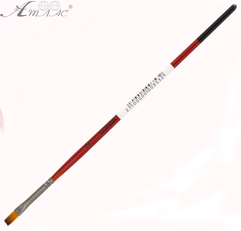Пензлик синтетичний плоский Conda Favorite № 2, коричнево-чорна ручка 19,5 см А10168 Пензлик синтетичний плоский Conda Favorite № 2, коричнево-чорна ручка 19,5 см А10168