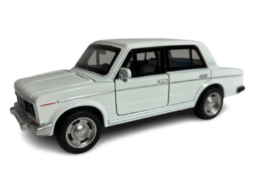Модель DieCast Replica ВАЗ 2106 Белая свет, звук, металл, инерционная 14см  611A, 07068