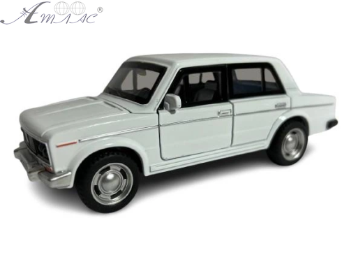 Модель DieCast Replica ВАЗ 2106 Біла світло, звук, метал, інерційна 14см  611A, 07068