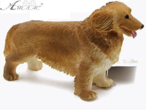 Іграшка Силіконова тягнучка собака Ретривер коричневий 13см  02306