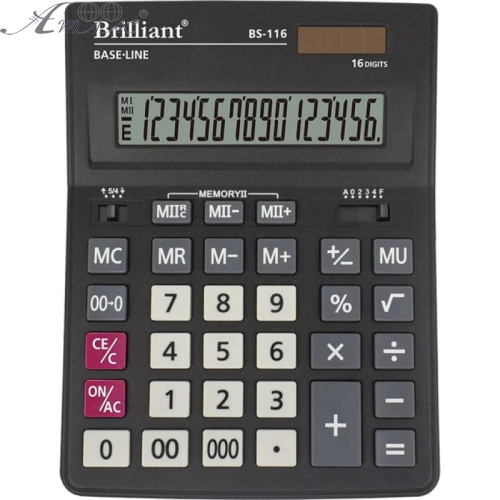 Калькулятор Brilliant BS-116 настольный 16разр. 2памяти 204 х 155мм