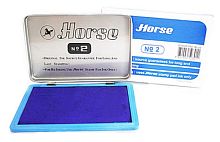 Штемпельная подушка Horse № 2 синяя  00556