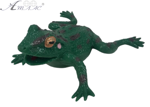 Іграшка Силіконова тягучка Жаба зелена 10см  07143