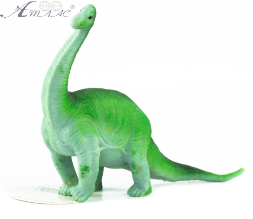 Іграшка силіконова антистрес, динозавр зелений з довгою шиєю 20 см  08877 фото 2