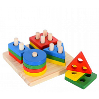 Іграшка Дерев'яна Сортер фігури Геометрика  MD2905