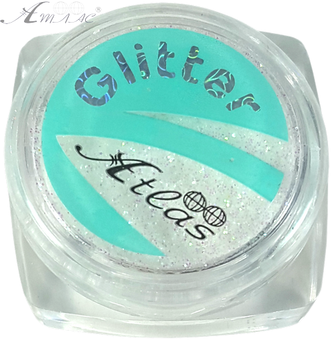 Блискітки (Гліттер) дрібні Голографічні Атлас 2 гр - Білий AS-2450