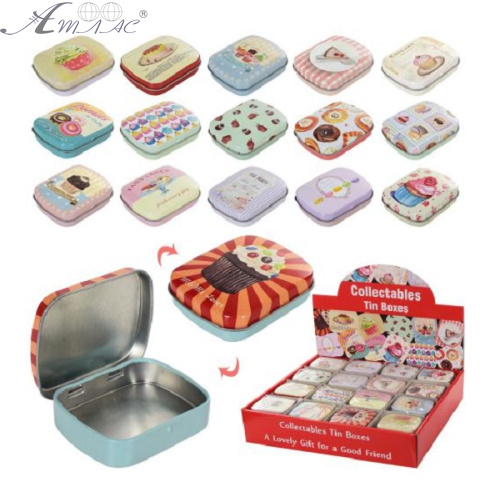 Шкатулка металлическая серия Сладости 6 см  М184