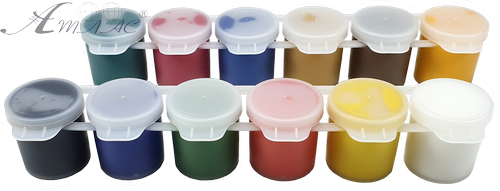 Гуаш набір Промінь "Класика" 12 кольорів 20мл (блок-тара) 21С1376-08 фото 3