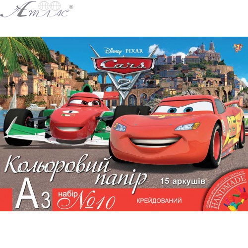 Бумага цветная, набор 1В № 10 мелованный, 2 дизайна А3, 15 л 950531 Бумага цветная, набор 1В № 10 мелованный, 2 дизайна А3, 15 л 950531