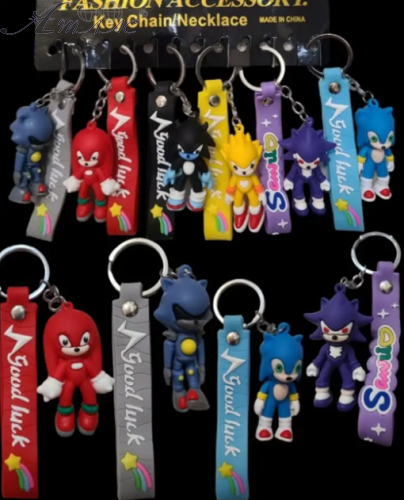 Брелок Сонік мікс 6 см гумовий з браслетом  23-1392 фото 2