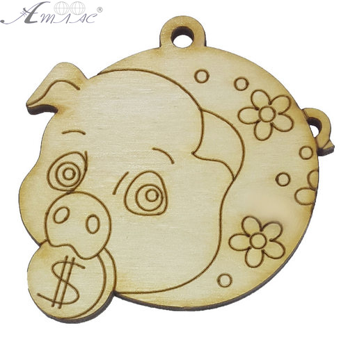 Фигурка фанерная - Свинка № 17 с монетой, круглая 70 х 70 мм AS-4818, В-0367 Фигурка фанерная - Свинка № 17 с монетой, круглая 70 х 70 мм AS-4818, В-0367