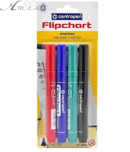 Маркер для Фліпчарта Centropen Набір 4 шт. 8550