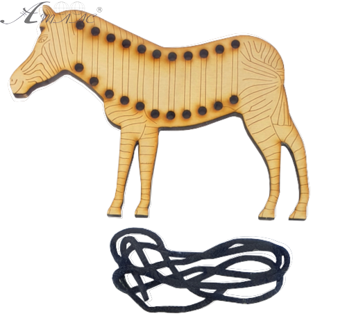 Игрушка развивающая Шнуровка Зебра 19 х 13,5 см, с цветным шнурком 1,2 м AS-7133 фото 3 Игрушка развивающая Шнуровка Зебра 19 х 13,5 см, с цветным шнурком 1,2 м AS-7133 фото 3