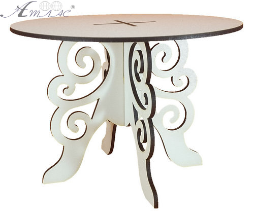 Меблі для ляльок ростом 30 см - Стіл круглий з МДФ AS-6007, М-2034