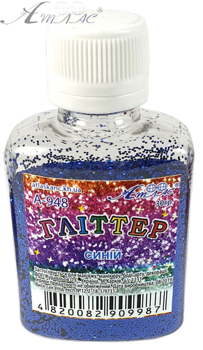 Блестки (Глиттер) Атлас 30 гр - Синий AS-2124, А-948