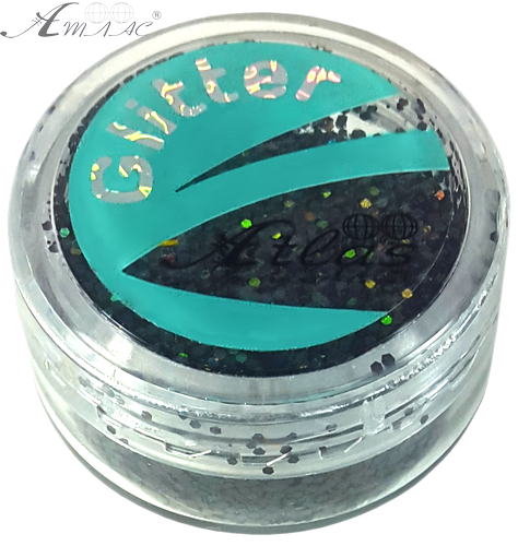 Блестки (Глиттер) большие Голографические Атлас 3 гр - Мокрый Асфальт AS-2459