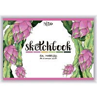 Альбом для малювання Скетчбук для маркерів склейка (пітайя) А5 250 г 25 арк. 07653